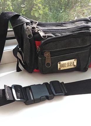 Diesel — текстильна, крута барсетка, сумка.