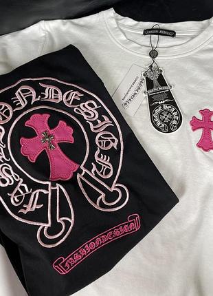100% котон футболка chrome hearts з вишивкою