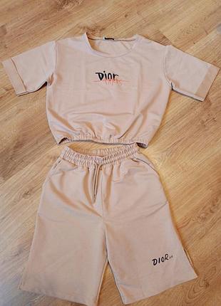 Женский костюм с шортами dior paris