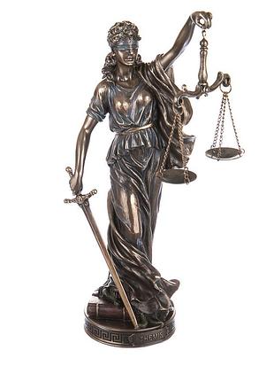 Статуэтка настольная в кабинет veronese фемида 26 см 76420 бронзовое напыление
