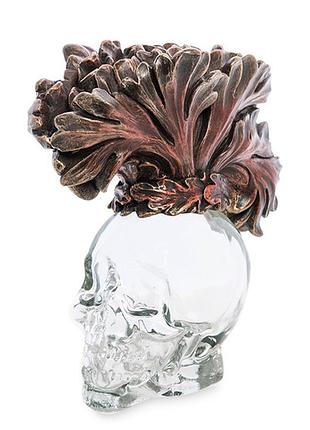 Статуэтка-флакон veronese стеклянный череп 13 см 1906351 полистоун