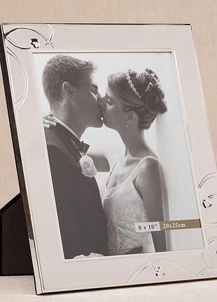 Фоторамка металева настільна veronese сердечка 25х30 см 023c