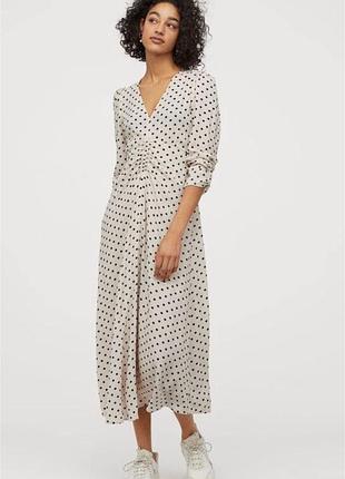 Сукня h&m в горошок, зо довгим рукавом