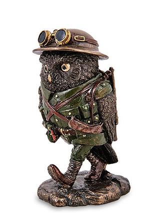 Статуэтка veronese сова - сержант оскар 11 см 1907223 фигурка покрытая бронзовым напылением