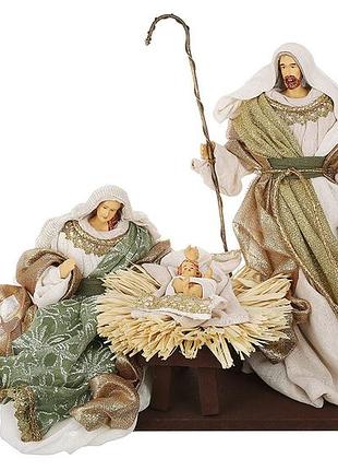 Статуэтка рождественский вертеп из трех фигур на подставке 35х18х28 см 428-210 полистоун