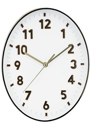 Годинник настінний класика овальний 32х24 см 12016-019 біло-золотий