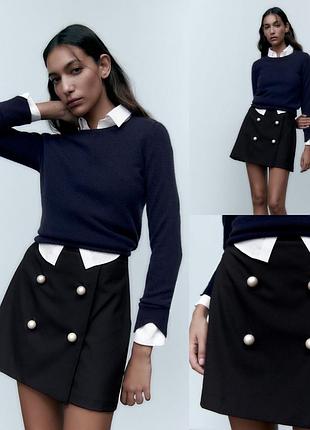 Спідниця з бусинами zara класична