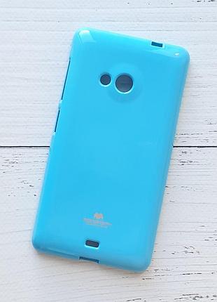 Чехол nokia microsoft lumia 535 для телефона силиконовый синий
