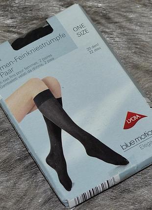 Blue motion тонкие капроновые гольфы. набор 2 пары. чёрные. 20 ден.