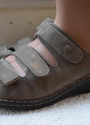 Кожаные ортопедические шлепанцы шлепки сланцы тапки finn comfort р. 41 26,5 см
