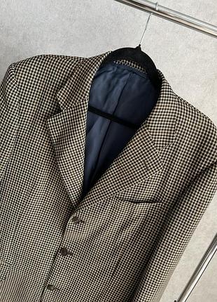 Чоловічий вінтажний піджак в клітинку ermenegildo zegna