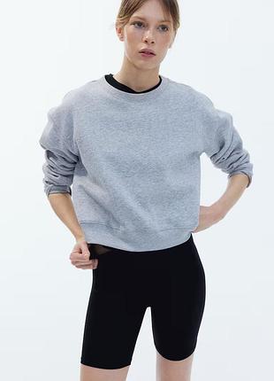 Чорні жіночі велосипедні шорти з мікрофібри h&m -м