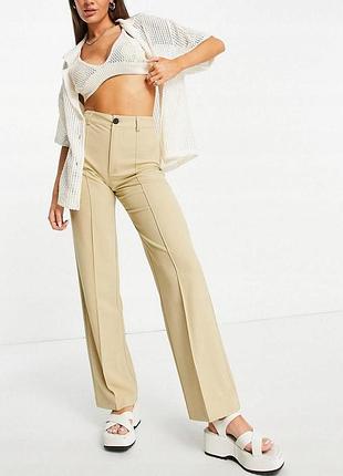 Бежевые прямые брюки от pull &amp; bear 3