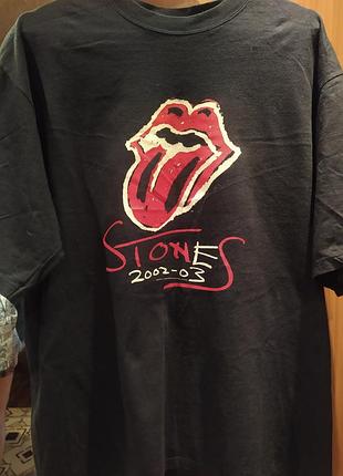 Винтажная футболка rolling stones туровая 2002-3