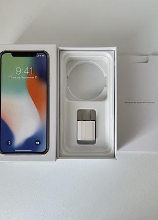 Iphone x silver 256 gb 100% ємність акумулятора2 фото