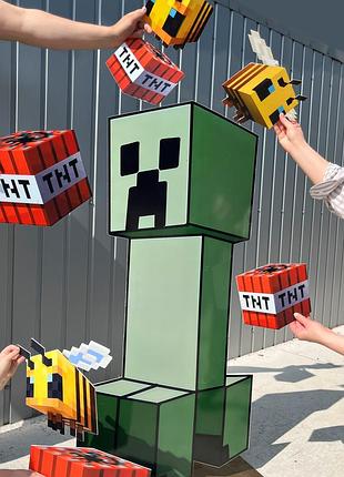 Оренда|виготовлення декору з світу мinecraft для дитячого дня народження!