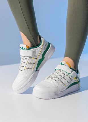 Adidas originals forum 84 low new white green yellow