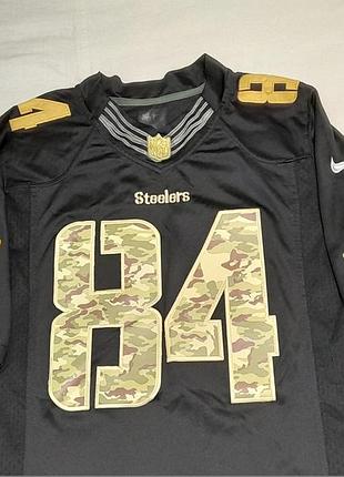Футболка фанатская nfl nike steelers brown No84 - l