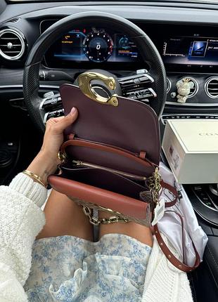 Сумка coach idol bag brown canva/gold 3
