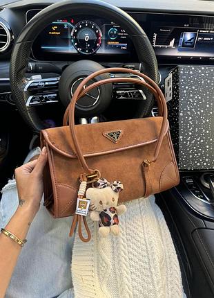 Prada suede brown bag