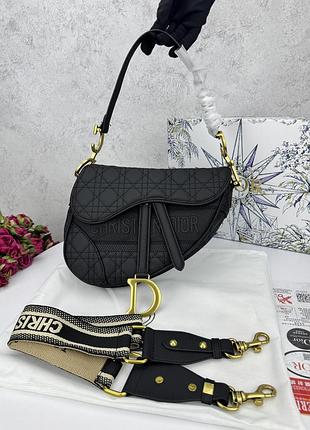 Сумка dior saddle black logo