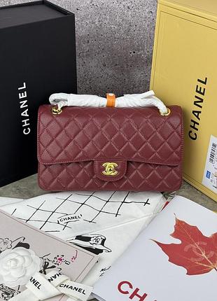 Chanel burgundy gold texture