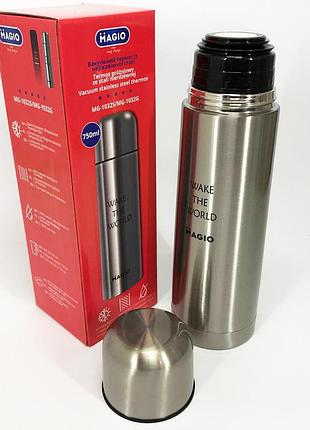 Термос magio mg-1032s вакуумний 750 мл, якісний термос для дому, термос для напоїв