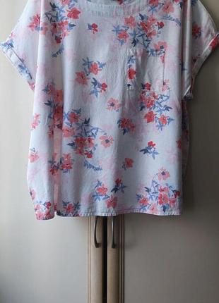 Блузка батал льон