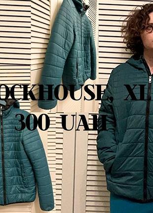 Куртка clockhouse демисезонна з капюшоном унісекс xl смарагдова