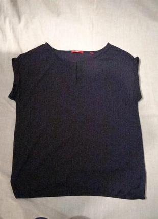 Футболка блуза темно синя s.oliwer розмир 44. л.
