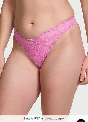 Кружевные трусики стринги victoria's secret (l) 🎀