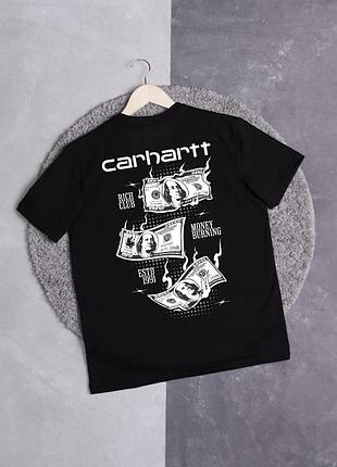 Футболка carhartt чорна/біла, всі розміри в наявності