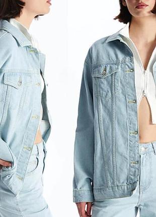 Блакитна джинсова куртка union blues oversize