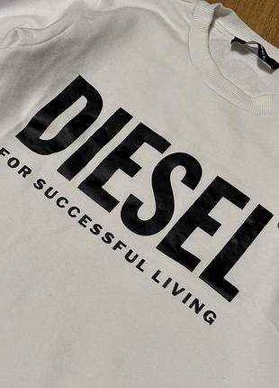 Світшот чоловічий diesel білий2 фото