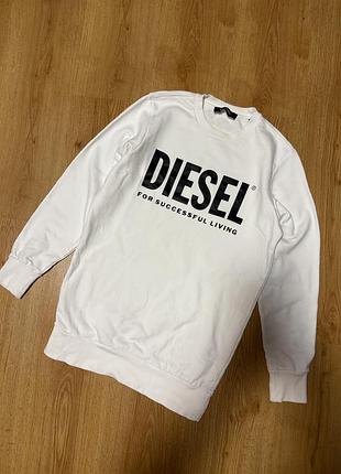 Світшот чоловічий diesel білий5 фото