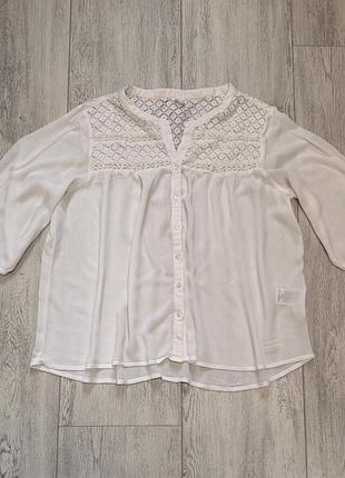 Жіноча білосніжна повітряна блузка 40 розміру в ідеальному стані