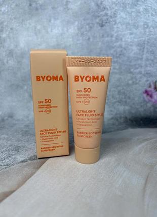 Оригінал сонцезахисний крем byoma ultralight face fluid spf50