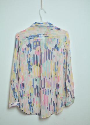 Шифонова яскрава блузка з візерунком в орнамент ніжна оверсайз блуза сорочка знижки 1+1=33 фото
