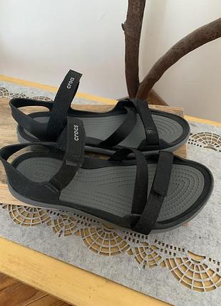 Crocs сандалии (оригинал), черные, размер 38