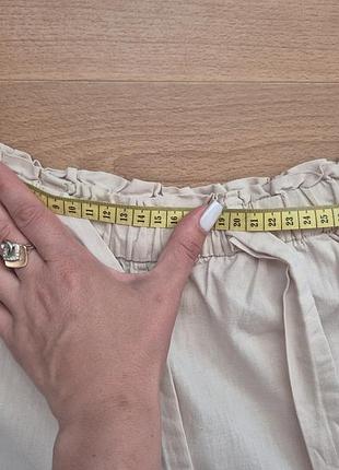 Льняные коттоновые брюки 5