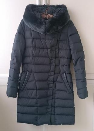Пуховик snowimage пальто чёрный женский зима2 фото
