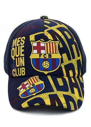 Дитяча кепка із сіткою fc barcelona (фк барселона) — літня бейсболка з регульованим розміром
