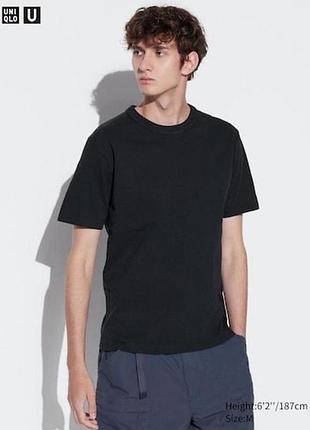 Футболка uniqlo u меланжевий сірий