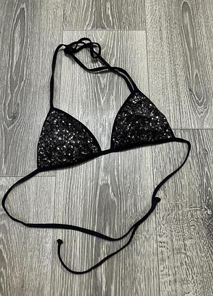 Новый лиф лифчик верх от купальника в паетках h&m 44-46p чашка в