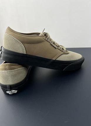 Кеди жіночі vans, замша/ тканина оливкового кольору, 38 розмір