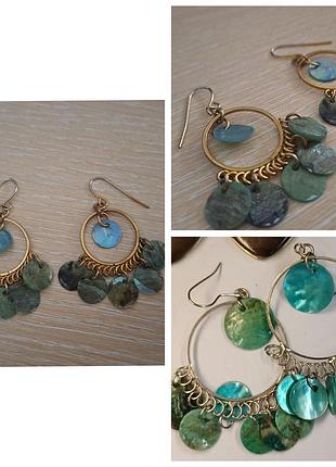 Натуральный перламутр серьги люстры