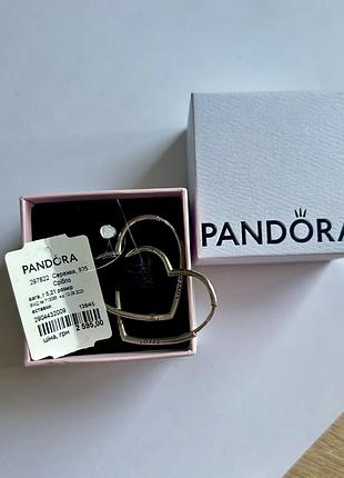 Сережки pandora невичерпне кохання