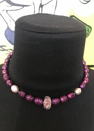 Натуральні перлини 10мм муранське скло