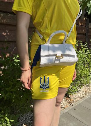Еко шкіряна сумка в стилі balenciaga баленсіага преміум біла