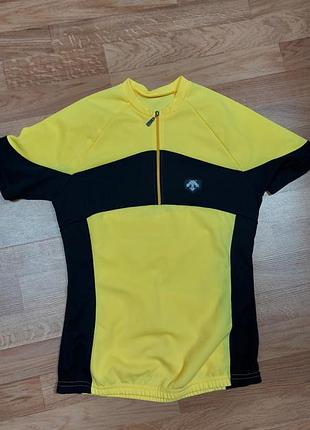 Велофутболка велокофта жовта biketex m розмір італія